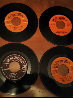 Poly Panou 45 RPM vinyl records used, set of 4