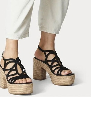 Tamaris wedge sandals black like new, size 37