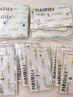Paramalla Winner fishing hooks set of 30, five different sizes, new