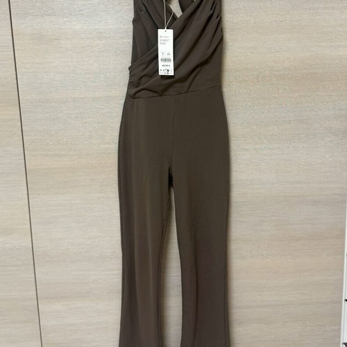 Oysho Comfortlux open back flared jumpsuit leggings, size S