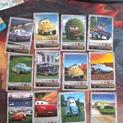 Cars collectible cards, pack of 34