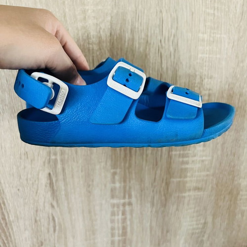 Birkenstock sandals like new, size 30, white and blue