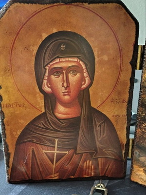 Diptych Saint Eugenia the Holy Virgin Martyr used
