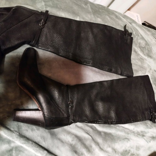 Leather Over-the-Knee Boot Ralph Harrison 38 Like New