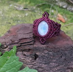 Macrame ring with moonstone new