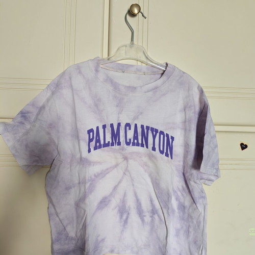 Cropped T-shirt Pull & Bear like new, size M, white and purple