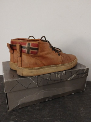Napapijri leather casual shoes size 43, beige and orange