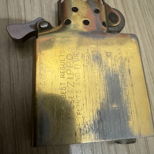 Zippo lighter with red stripe, like new, needs refill and flint