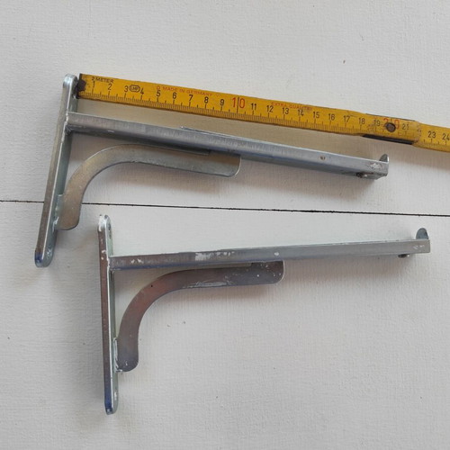 Extendable metal shelf brackets, 4 pieces, two sizes