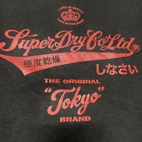 Superdry Vintage Graphic T-Shirt Black Size L like new