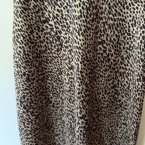 Zara midi dress with black and leopard print