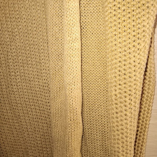 Sarah Lawrence women's cardigan used, beige and brown