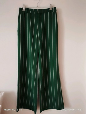 Παντελόνα ριγέ πράσινη H&M καινούργια με ετικέτα μέγεθος M