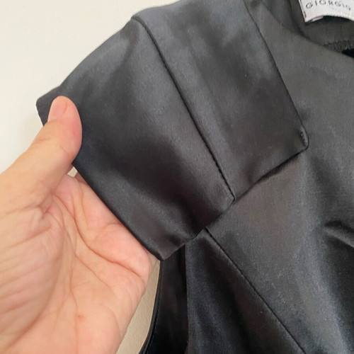 Satin dress black like new, size L