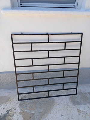 Solid iron window grille, 100x100 cm