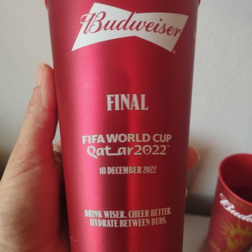 Budweiser collectible plastic cups set of 3 from 2022 World Cup final