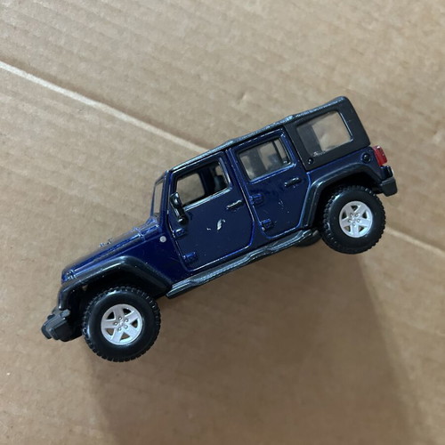 Jeep collectible toy car, blue, 13cm