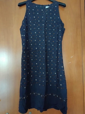 Zara sleeveless dress like new, blue and brown