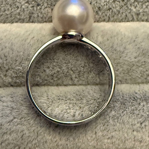 Jenavi silver ring with pearl new, white and silver