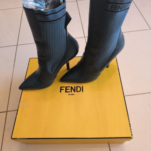 Fendi women's sock ankle boots size 40, dark blue