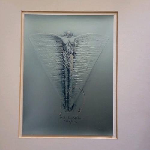 Lithograph used by Michael Schmidr Stein with signature