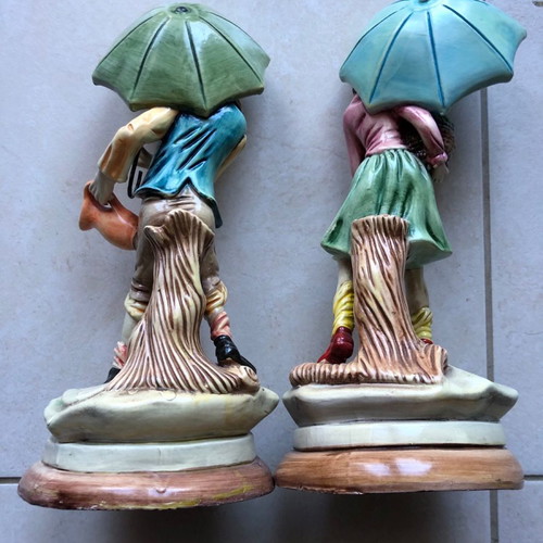 Porcelain figurines vintage, excellent condition, height 30+ cm