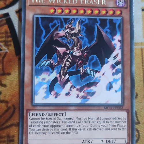 The Wicked Eraser Effect Monster card like new