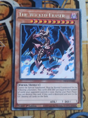 The Wicked Eraser Effect Monster card like new