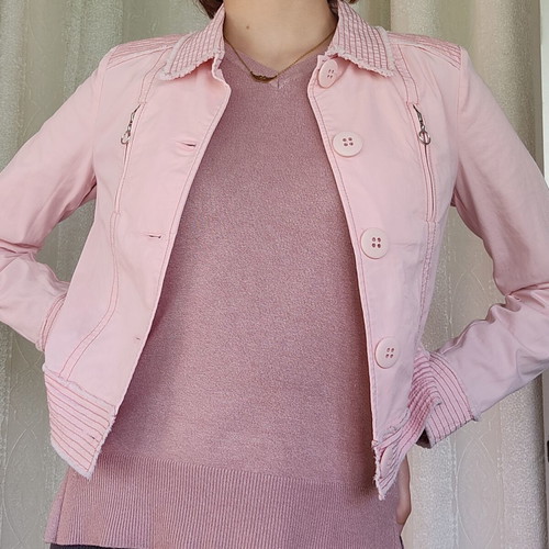 Pink cotton jacket Alain Manoukian like new