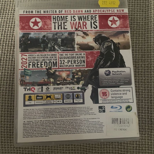 Homefront PlayStation 3 game like new