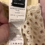 Shein XS knitted dress with sequins, beige ecru