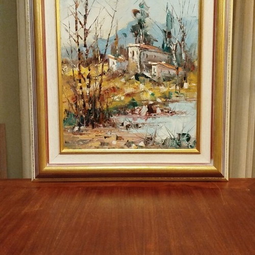 Oil painting on canvas by F. Alexandros like new