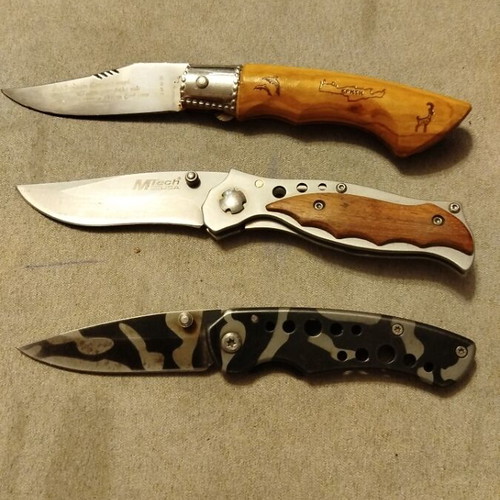 Pocket knife set used, 1 plus two as gift