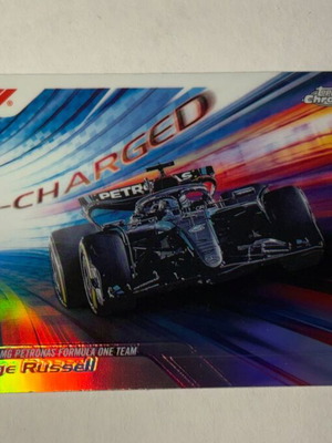 2024 Topps Chrome Formula 1 Recharged Refractor George Russell card like new