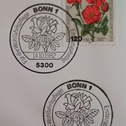 Set of 4 first day cover envelopes Germany stamps 14-10-1982 new