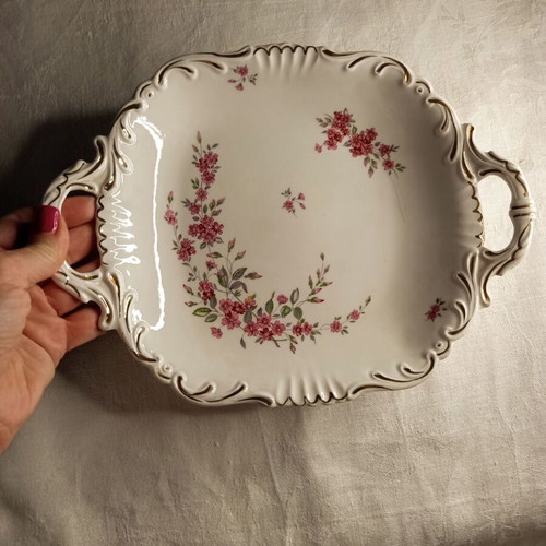 Square plate J&G Meakin England used, collectible porcelain MC 604