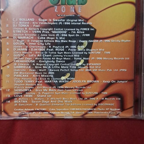 Club Zone Volume 2 CD like new, pop