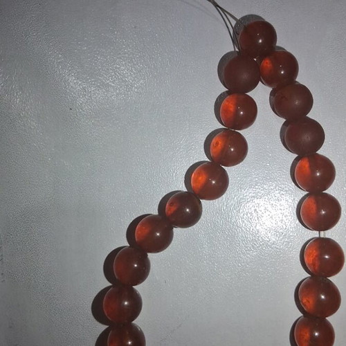 Amber worry beads like new, handmade with 27 round beads