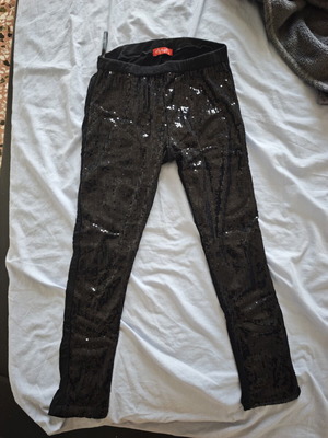 Chief children's leggings with sequins used, black, size XS