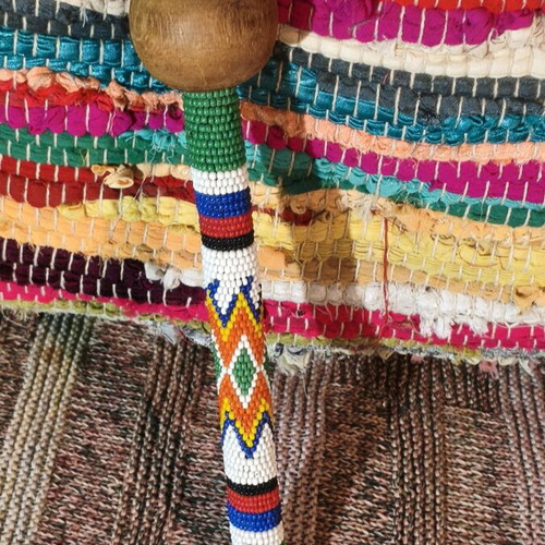 Handmade African beaded stick like new, Zulu beaded stick