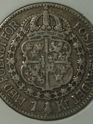1 Krona 1916 Sweden - Gustaf V.