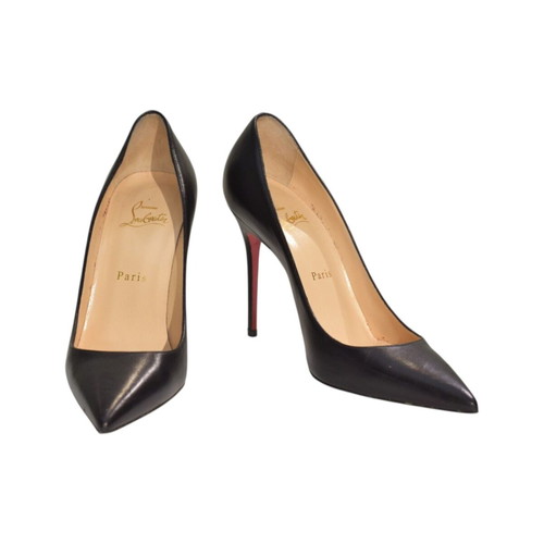 Christian Louboutin So Kate 120 black leather pointed pumps, red sole