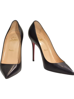 Christian Louboutin So Kate 120 black leather pointed pumps, red sole