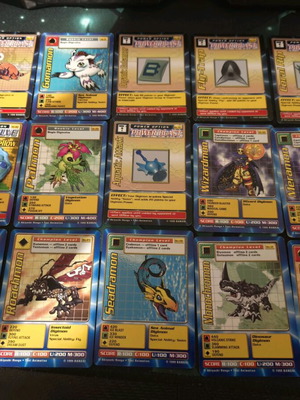 Digimon Bandai single cards used, pack of 18