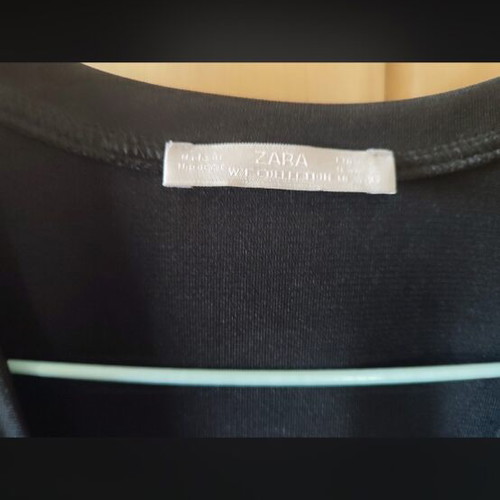 Zara dress dark gray with white stitching like new