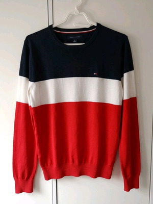 Tommy Hilfiger color-block πουλόβερ με στρογγυλή λαιμόκοψη, μέγεθος M