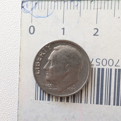 United States One Dime Coin 1970 used