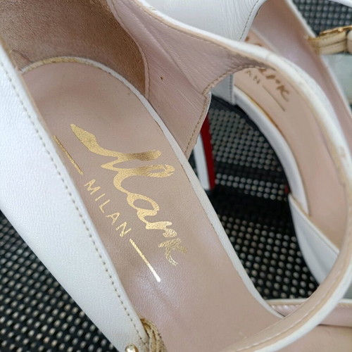 Mark Milan white pumps like new, size 38, 12cm heel