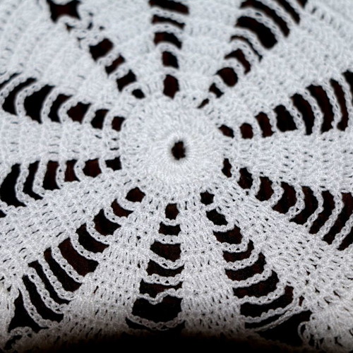 Embroidery set of 2 pieces with crochet used, 29 cm diameter
