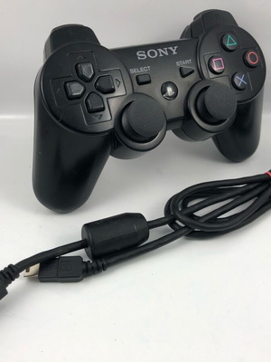 PS3 PlayStation 3 controller refurbished with MSU PP V4 156 charging cable